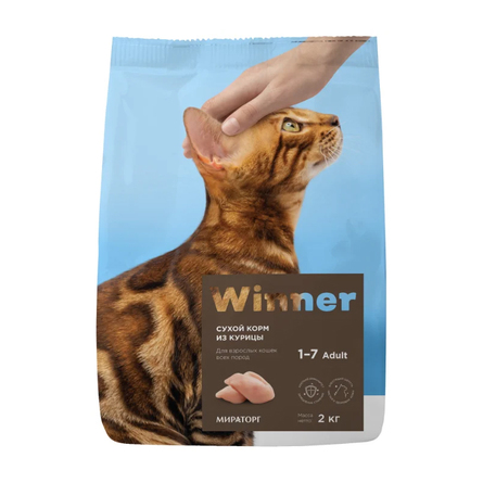 WINNER сухой корм для взрослых кошек всех пород (курица) – интернет-магазин Ле’Муррр
