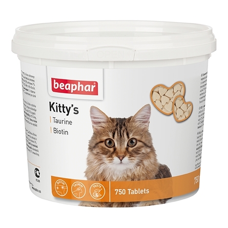 Beaphar Kitty's Taurin + Biotin Витаминизированное лакомство для кошек (с таурином и биотином), 750 таблеток – интернет-магазин Ле’Муррр